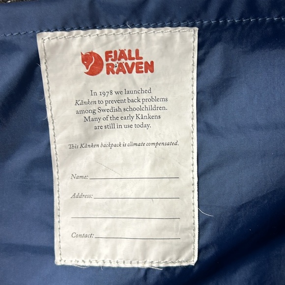 Fjallraven Kanken Blue Backpack - Picture 6 of 11